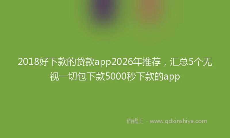 2018好下款的贷款app2026年推荐,汇总5个无视一切包下款5000秒下款的app