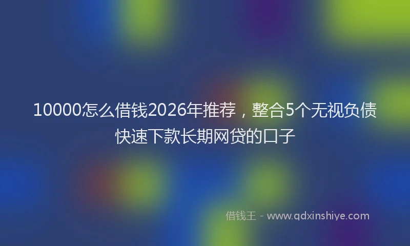 10000怎么借钱2026年推荐，整合5个无视负债快速下款长期网贷的口子