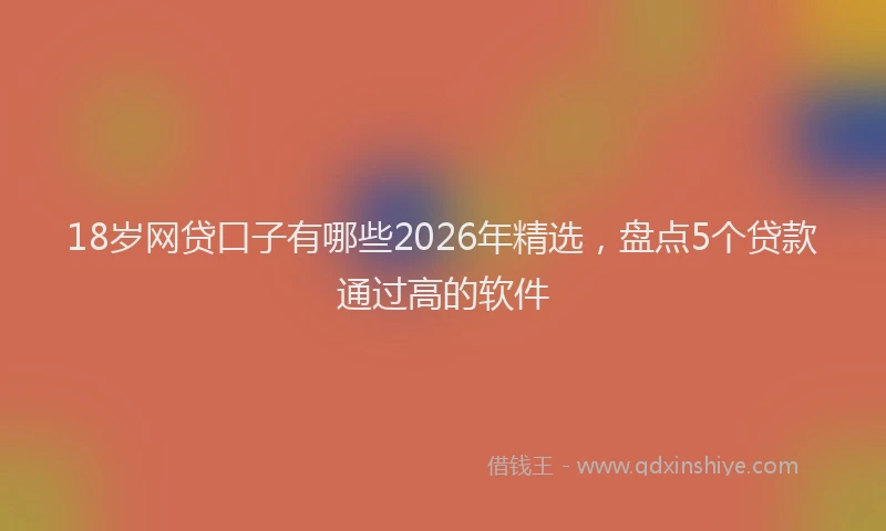18岁网贷口子有哪些2026年精选，盘点5个贷款通过高的软件