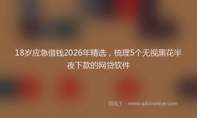 18岁应急借钱2026年精选，梳理5个无视黑花半夜下款的网贷软件