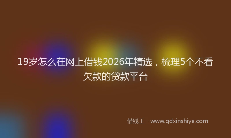 19岁怎么在网上借钱2026年精选，梳理5个不看欠款的贷款平台