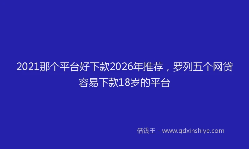 2021那个平台好下款2026年推荐，罗列五个网贷容易下款18岁的平台