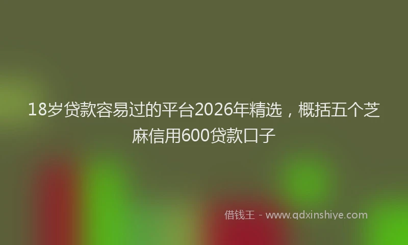 18岁贷款容易过的平台2026年精选,概括五个芝麻信用600贷款口子