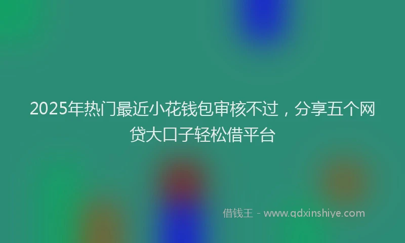 2025年热门最近小花钱包审核不过，分享五个网贷大口子轻松借平台