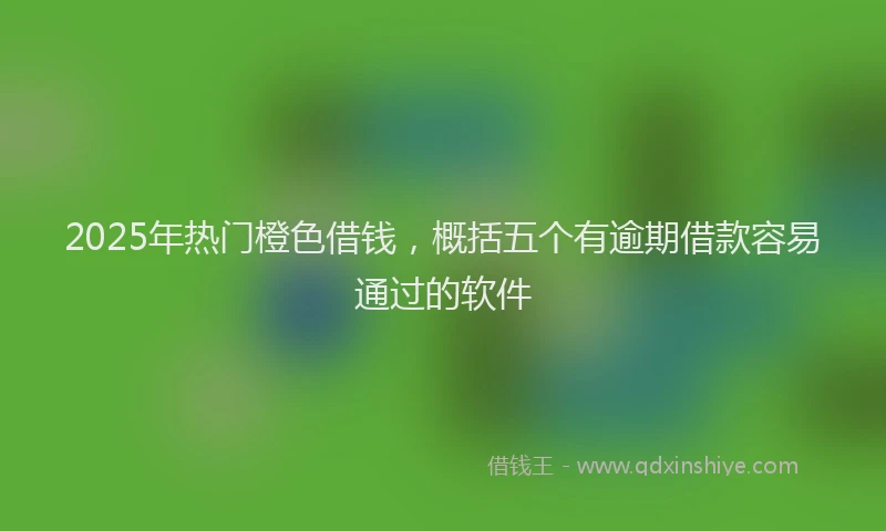 2025年热门橙色借钱，概括五个有逾期借款容易通过的软件