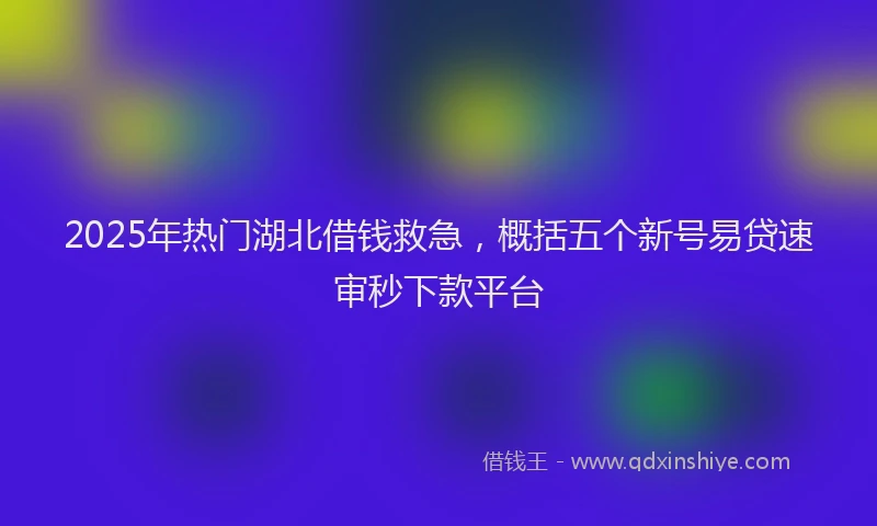 2025年热门湖北借钱救急，概括五个新号易贷速审秒下款平台