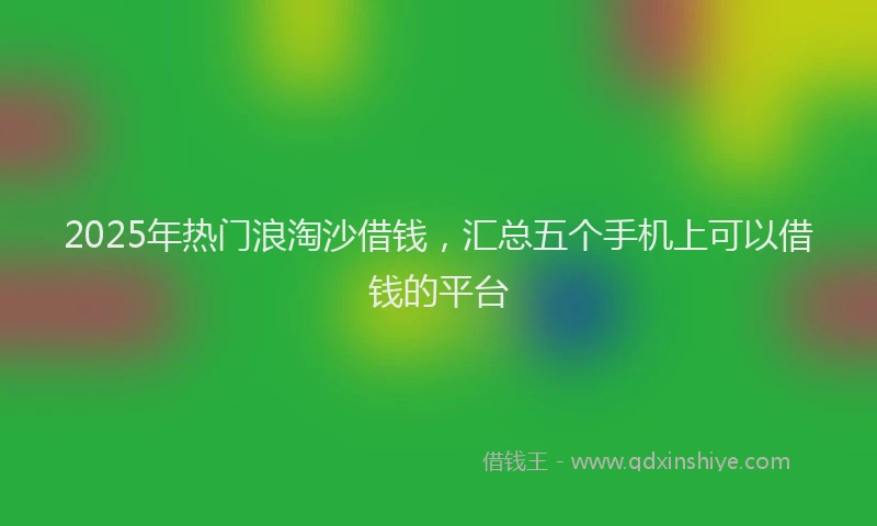 2025年热门浪淘沙借钱，汇总五个手机上可以借钱的平台