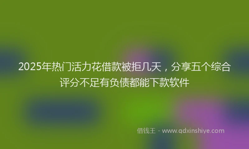 2025年热门活力花借款被拒几天，分享五个综合评分不足有负债都能下款软件