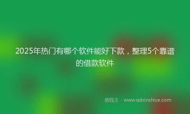 2025年热门有哪个软件能好下款，整理5个靠谱的借款软件