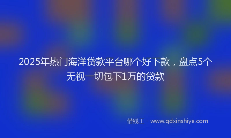 2025年热门海洋贷款平台哪个好下款，盘点5个无视一切包下1万的贷款