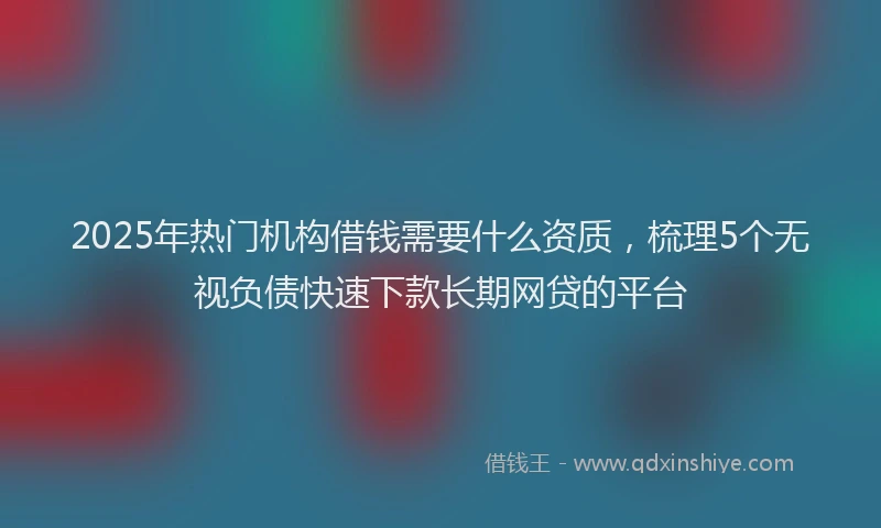 2025年热门机构借钱需要什么资质，梳理5个无视负债快速下款长期网贷的平台