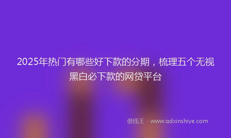 2025年热门有哪些好下款的分期，梳理五个无视黑白必下款的网贷平台