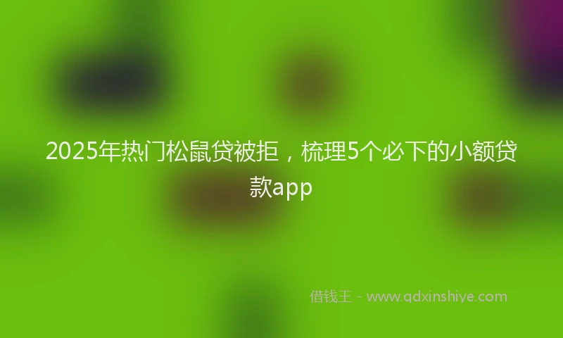 2025年热门松鼠贷被拒，梳理5个必下的小额贷款app