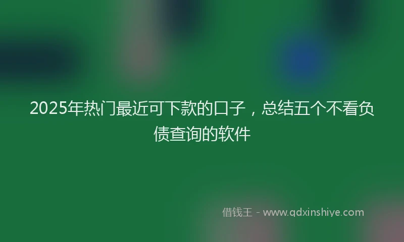 2025年热门最近可下款的口子，总结五个不看负债查询的软件