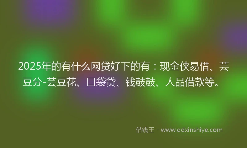 2025年的有什么网贷好下的有：现金侠易借、芸豆分-芸豆花、口袋贷、钱鼓鼓、人品借款等。