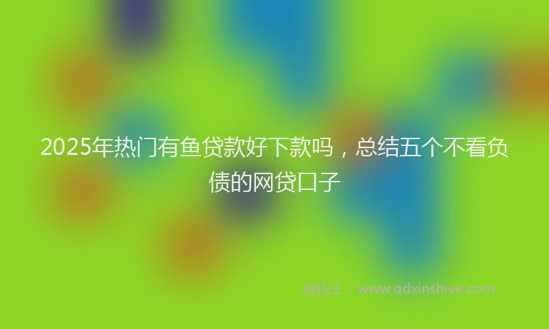 2025年热门有鱼贷款好下款吗，总结五个不看负债的网贷口子