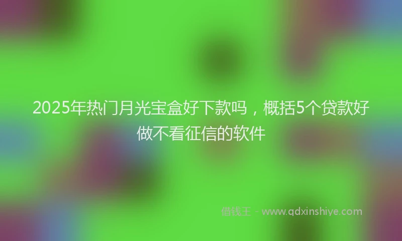 2025年热门月光宝盒好下款吗，概括5个贷款好做不看征信的软件