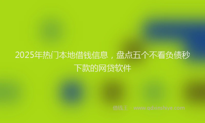 2025年热门本地借钱信息，盘点五个不看负债秒下款的网贷软件