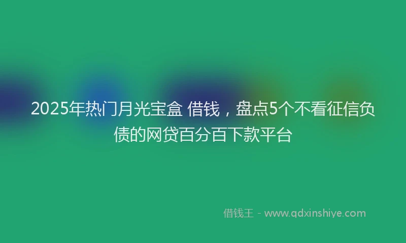 2025年热门月光宝盒 借钱，盘点5个不看征信负债的网贷百分百下款平台