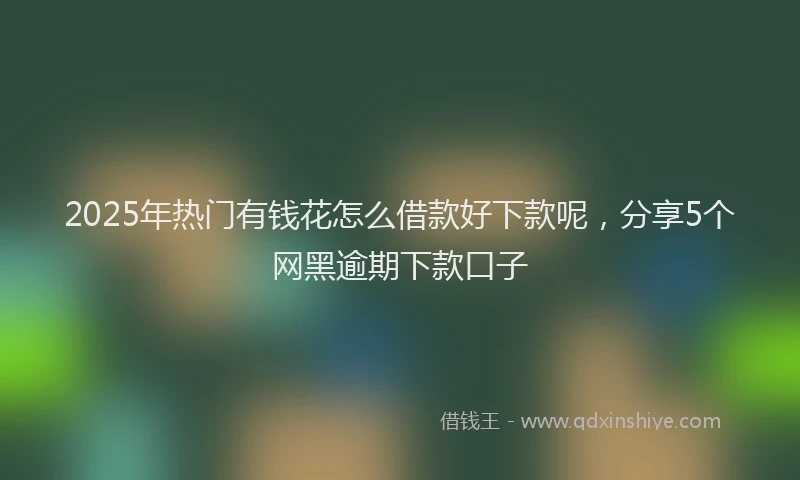 2025年热门有钱花怎么借款好下款呢,分享5个网黑逾期下款口子
