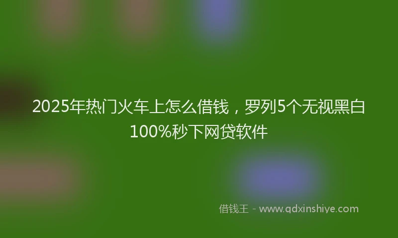 2025年热门火车上怎么借钱,罗列5个无视黑白100%秒下网贷软件