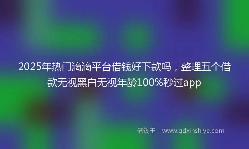 2025年热门滴滴平台借钱好下款吗，整理五个借款无视黑白无视年龄100%秒过app