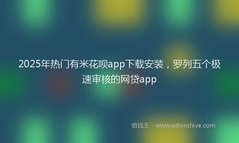 2025年热门有米花呗app下载安装，罗列五个极速审核的网贷app