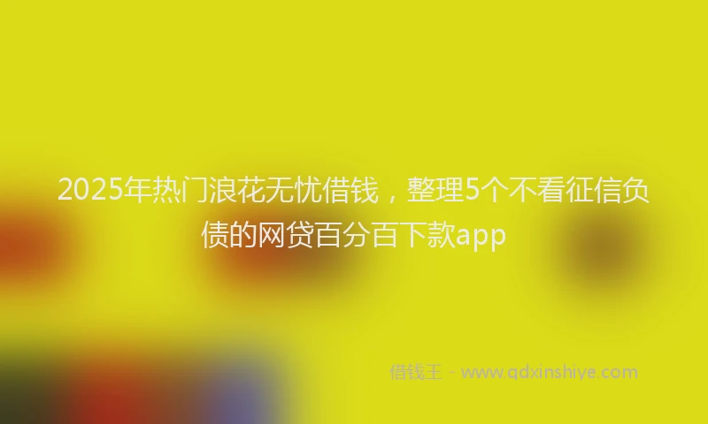 2025年热门浪花无忧借钱，整理5个不看征信负债的网贷百分百下款app