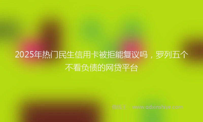 2025年热门民生信用卡被拒能复议吗，罗列五个不看负债的网贷平台