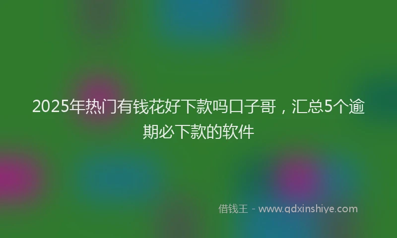 2025年热门有钱花好下款吗口子哥,汇总5个逾期必下款的软件