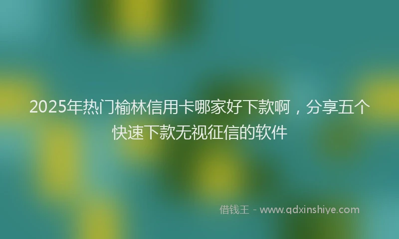 2025年热门榆林信用卡哪家好下款啊，分享五个快速下款无视征信的软件