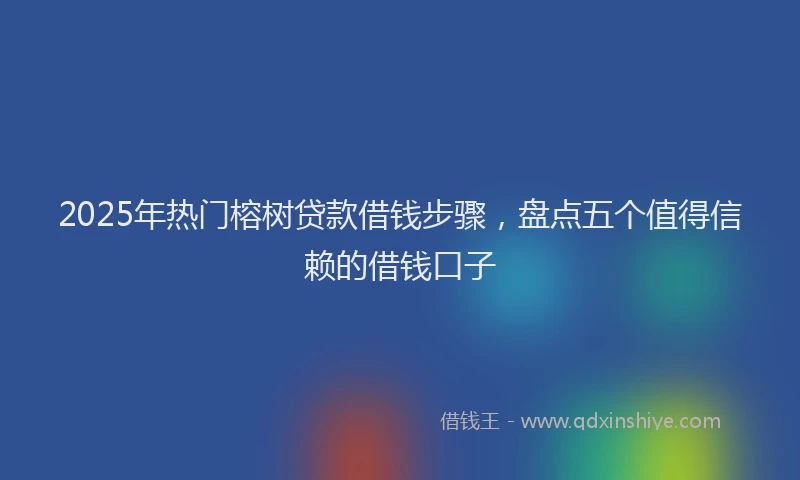 2025年热门榕树贷款借钱步骤，盘点五个值得信赖的借钱口子