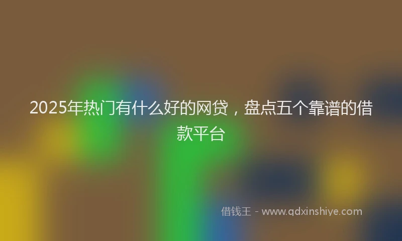 2025年热门有什么好的网贷，盘点五个靠谱的借款平台