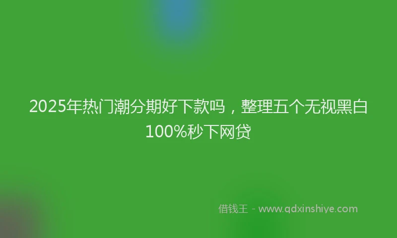 2025年热门潮分期好下款吗，整理五个无视黑白100%秒下网贷