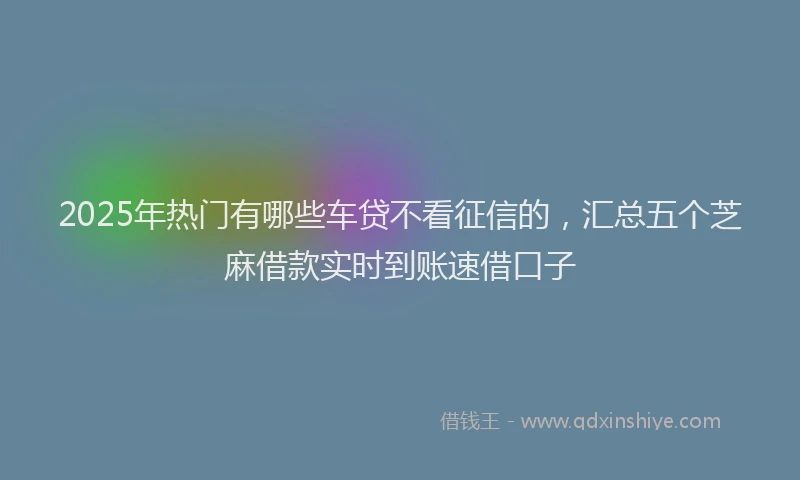 2025年热门有哪些车贷不看征信的,汇总五个芝麻借款实时到账速借口子