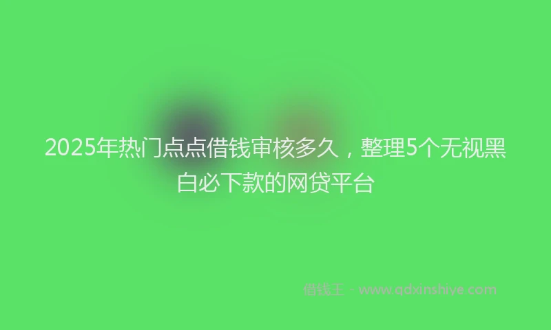 2025年热门点点借钱审核多久，整理5个无视黑白必下款的网贷平台