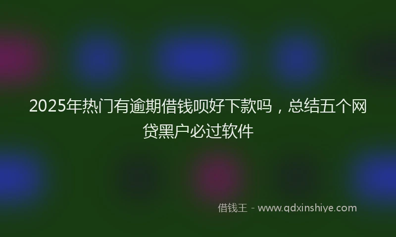 2025年热门有逾期借钱呗好下款吗,总结五个网贷黑户必过软件