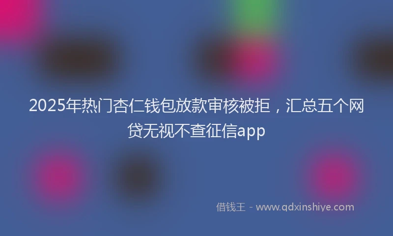 2025年热门杏仁钱包放款审核被拒，汇总五个网贷无视不查征信app