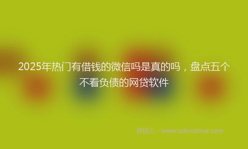2025年热门有借钱的微信吗是真的吗，盘点五个不看负债的网贷软件
