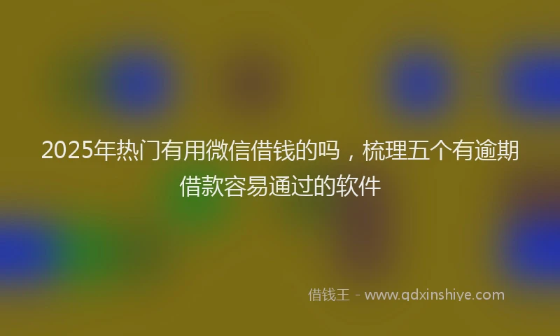 2025年热门有用微信借钱的吗，梳理五个有逾期借款容易通过的软件