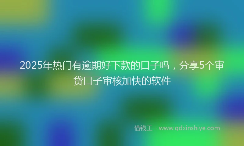 2025年热门有逾期好下款的口子吗，分享5个审贷口子审核加快的软件