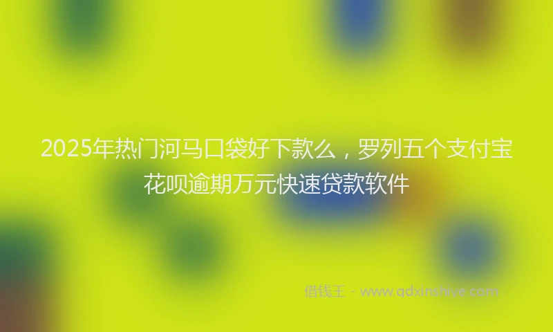 2025年热门河马口袋好下款么，罗列五个支付宝花呗逾期万元快速贷款软件