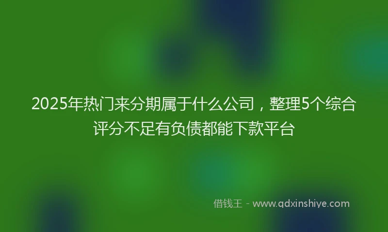 2025年热门来分期属于什么公司，整理5个综合评分不足有负债都能下款平台