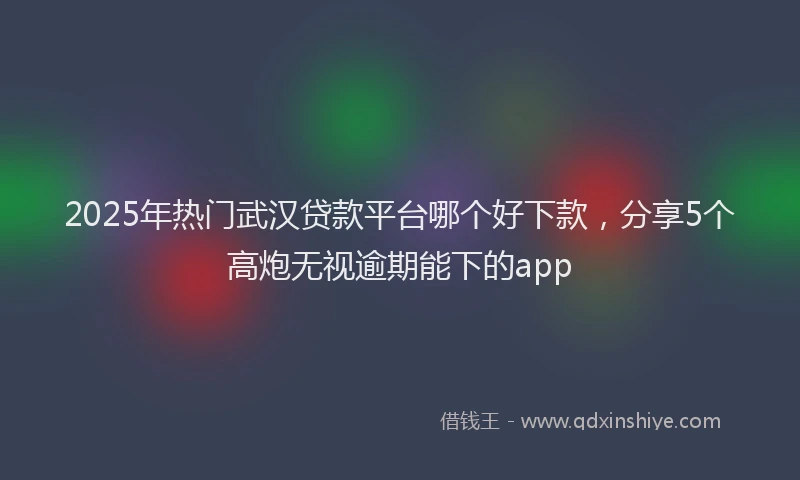 2025年热门武汉贷款平台哪个好下款，分享5个高炮无视逾期能下的app