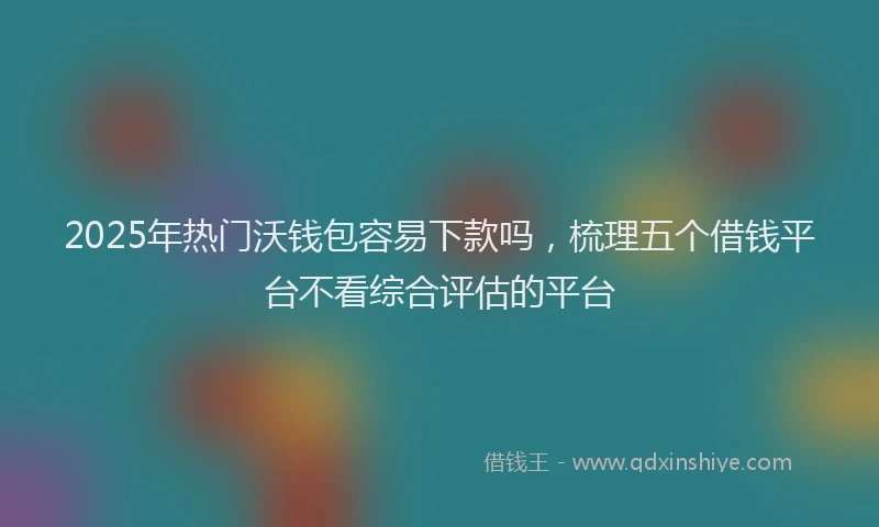 2025年热门沃钱包容易下款吗，梳理五个借钱平台不看综合评估的平台