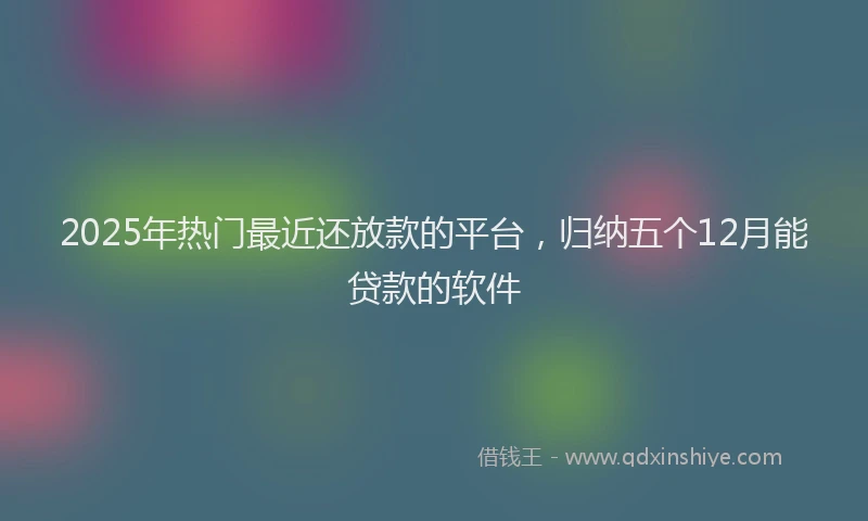 2025年热门最近还放款的平台，归纳五个12月能贷款的软件