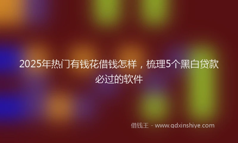 2025年热门有钱花借钱怎样,梳理5个黑白贷款必过的软件