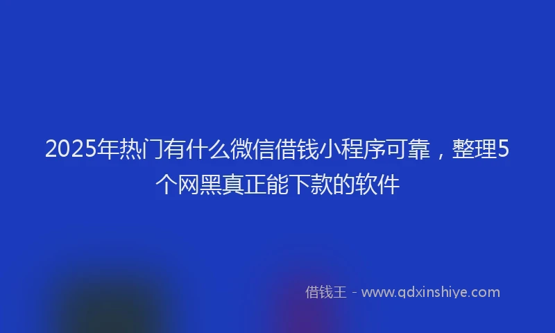 2025年热门有什么微信借钱小程序可靠，整理5个网黑真正能下款的软件