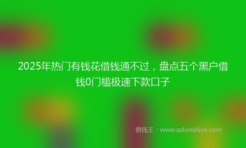2025年热门有钱花借钱通不过，盘点五个黑户借钱0门槛极速下款口子