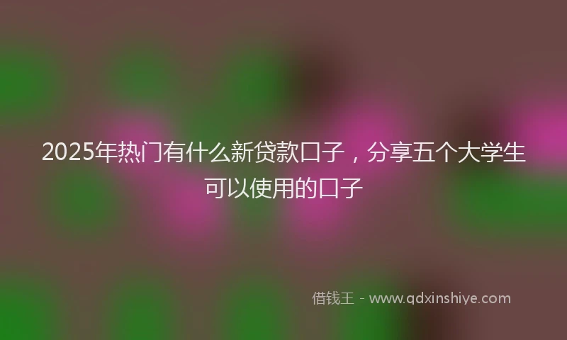 2025年热门有什么新贷款口子,分享五个大学生可以使用的口子